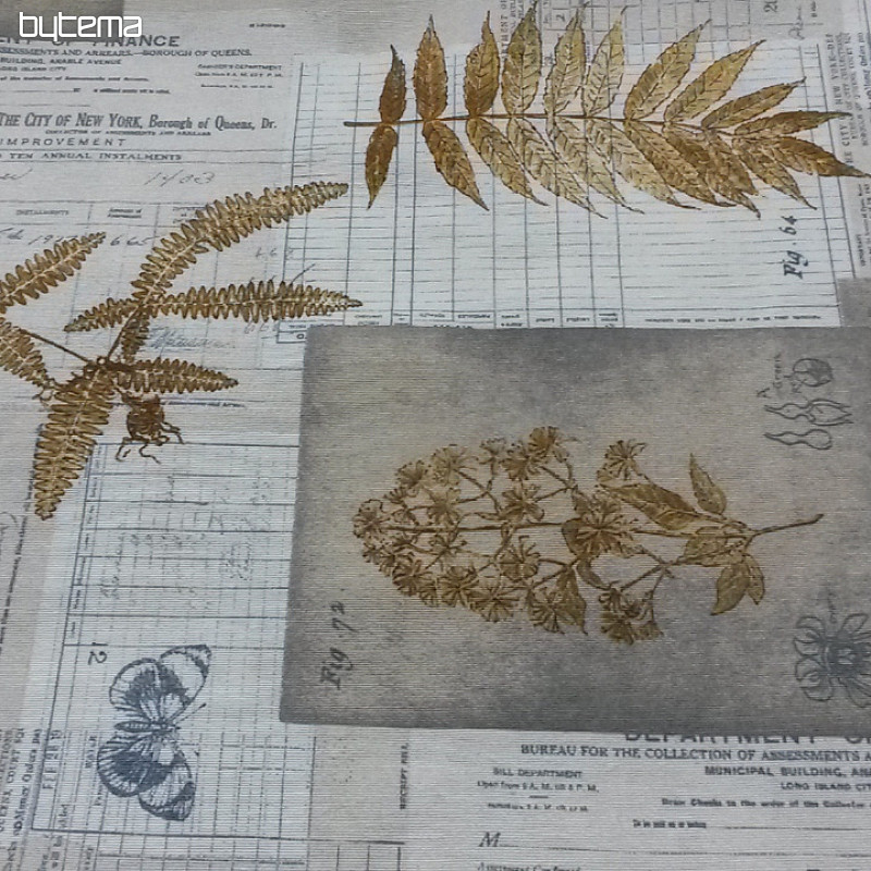 Decorative fabric HERBARIUM brown