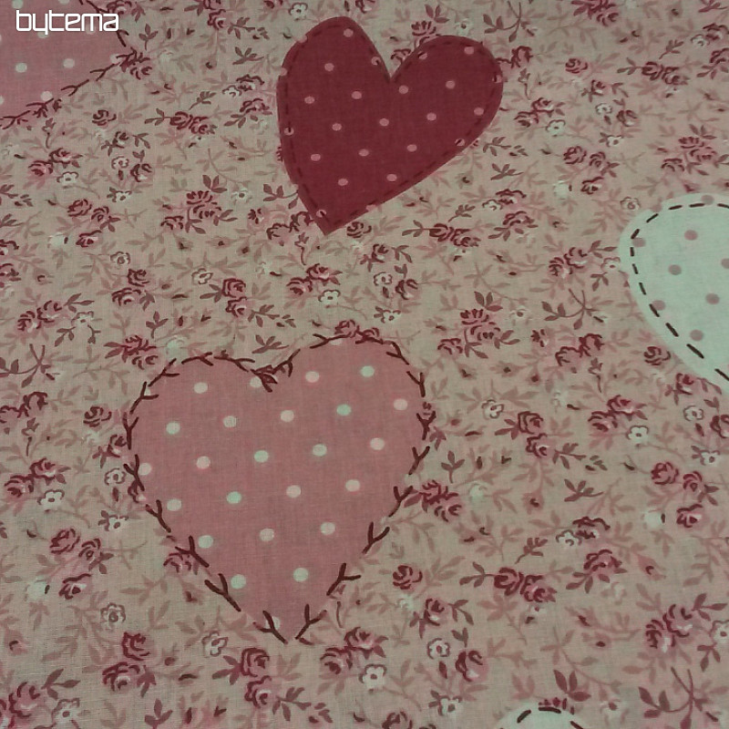 Cotton fabric LIBERTY big heart