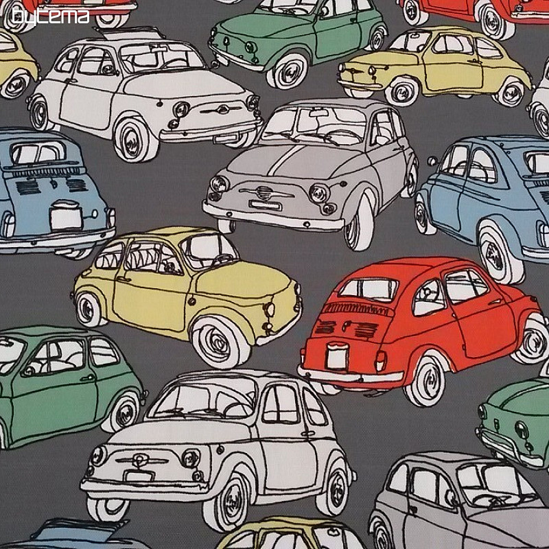 Decorative fabric CARS gray