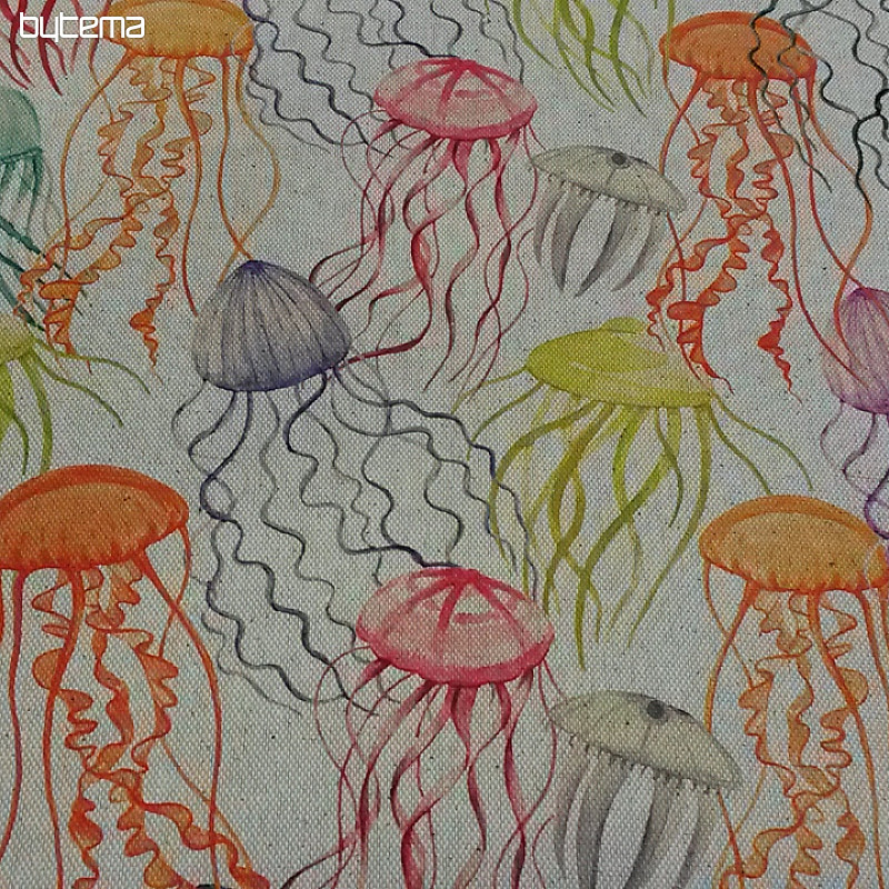 Decorative fabric JELLYFISH digital print