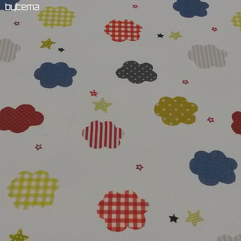 Children decorative fabric SMALL CLOUDS