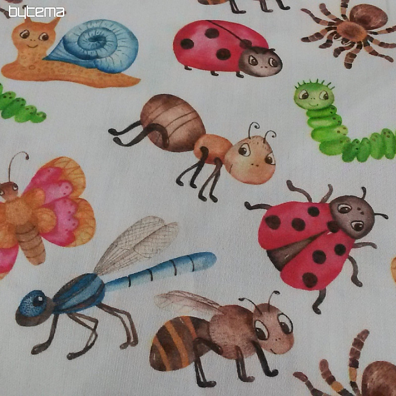 Children's cotton satin ANIMALS digital printing