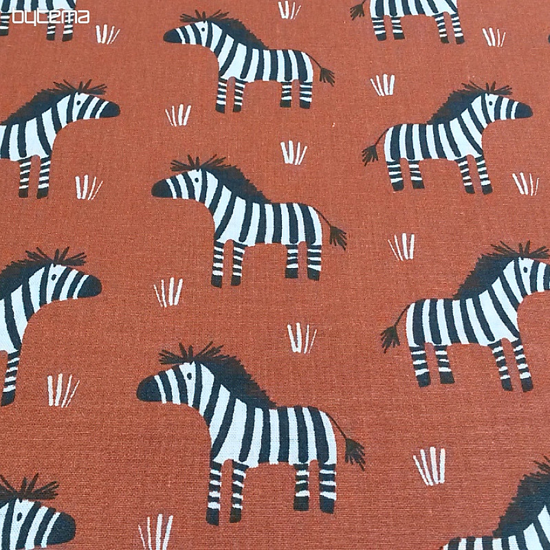 Cotton fabric ZEBRA brown