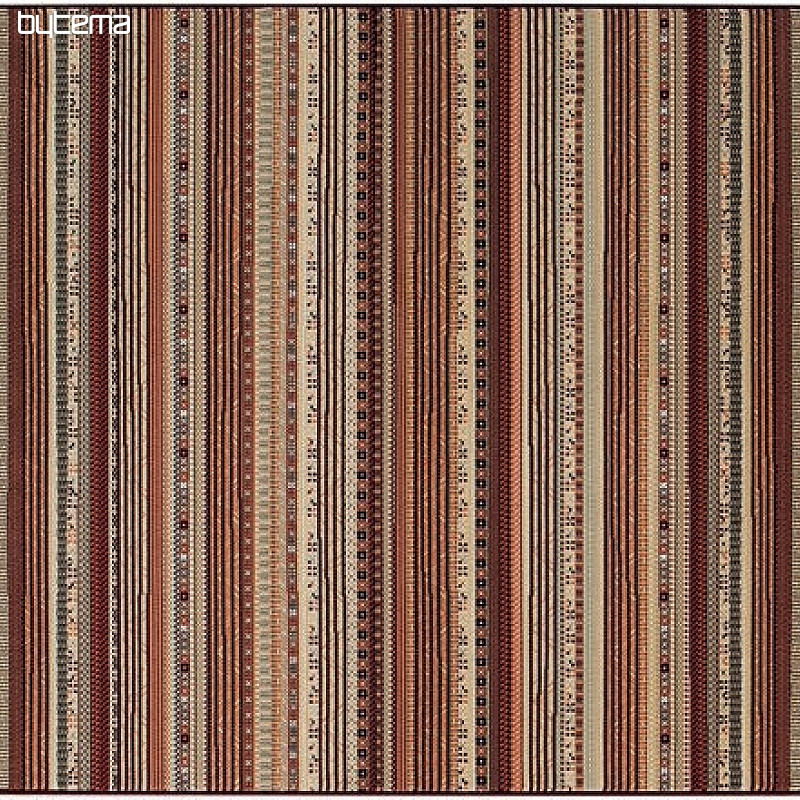 Modern exclusive carpet ETNO NOBLES red strip