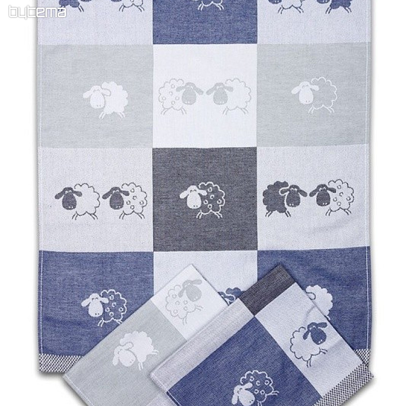 Towels SHEEP colored cube blue 3pcs