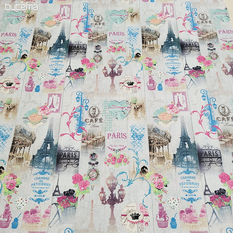 Decorative fabric PARIS digital print 3D