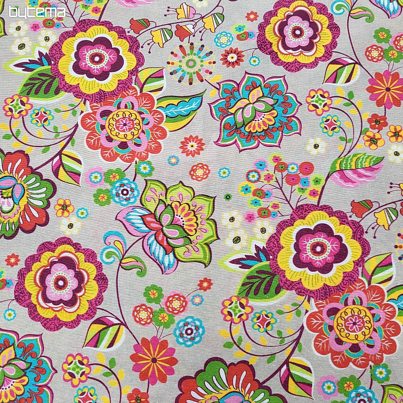 Decorative corolful fabric OLGA