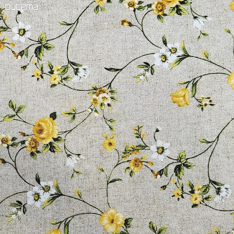 Decorative fabric RAME yellow