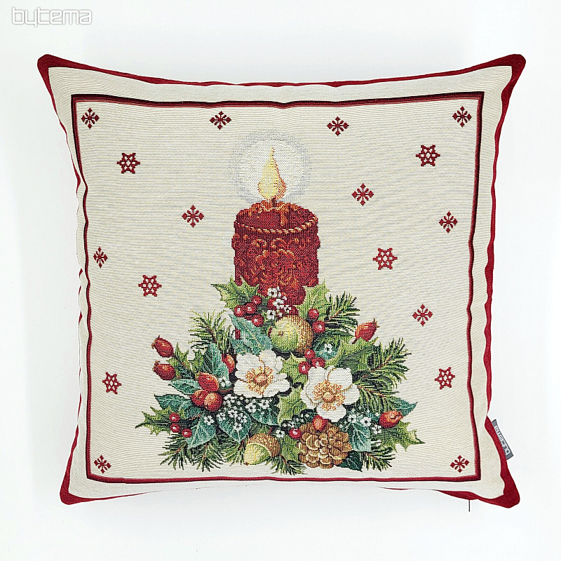 Christmas tapestry cover LARGE RED CANDLE