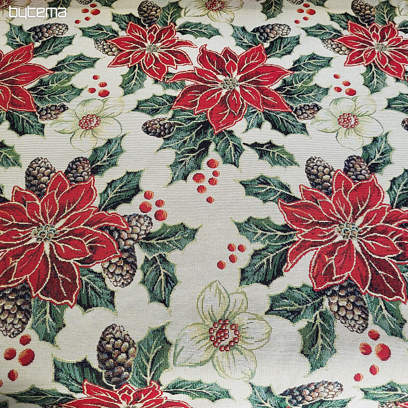 Tapestry fabric CHRISTMAS ROSE