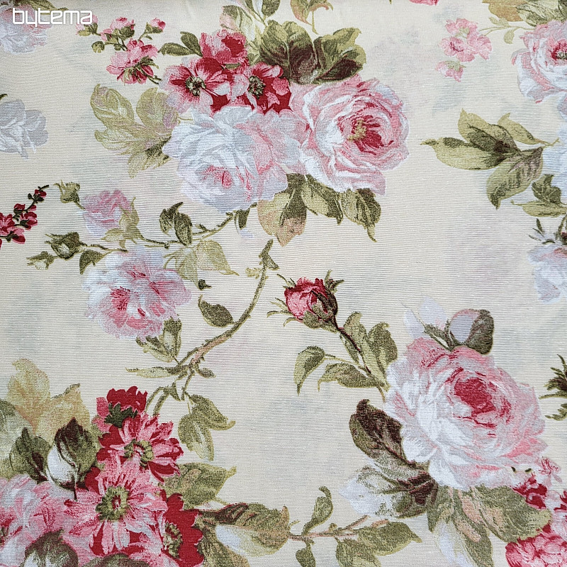 Decorative fabric ROSES ELIANA large