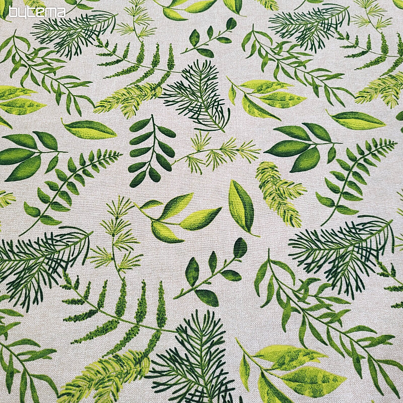 Decorative fabric PLANTS GREEN