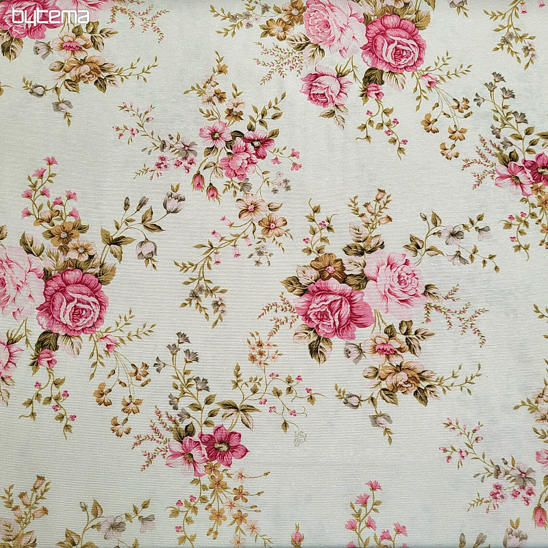 Decorative fabric ROSE RAKEL cream