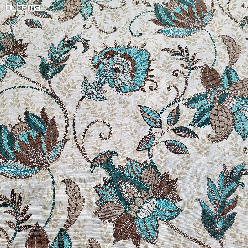 Decorative fabric  DORKA turquoise