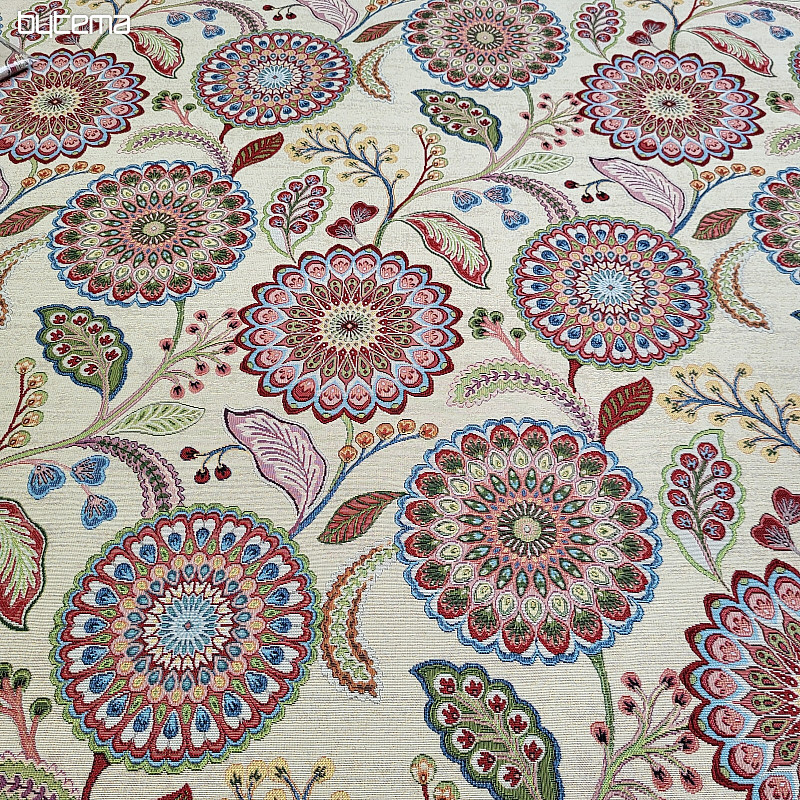 ARCADIA MANDALA FLOWERS tapestry fabric