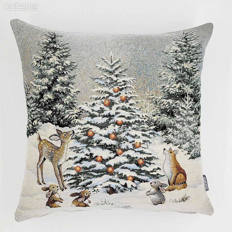 Christmas tapestry cover ANIMAL NEAR THE TREE