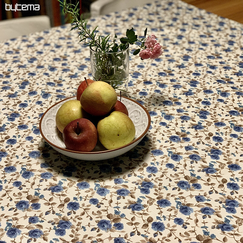 LAURA tablecloth - small blue flowers