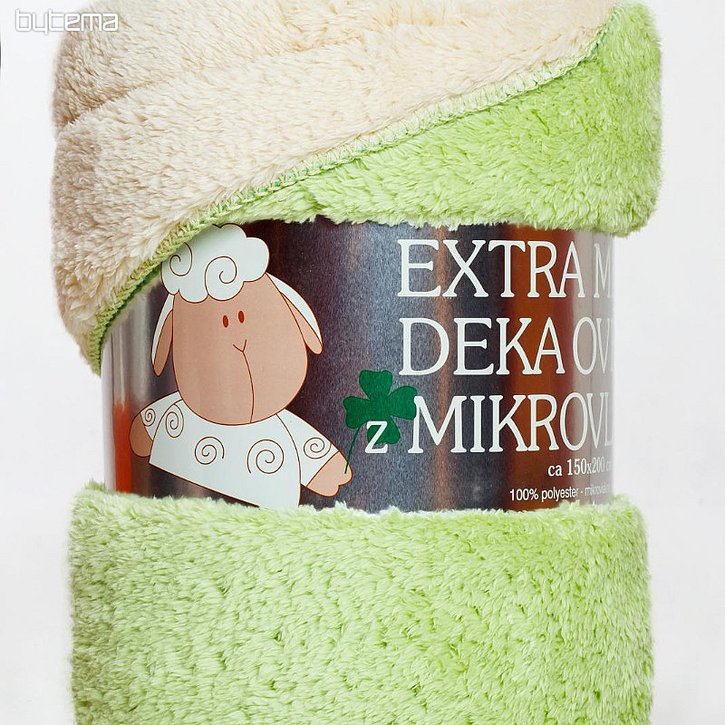 Blanket SHEEP 150/200 light green/cream