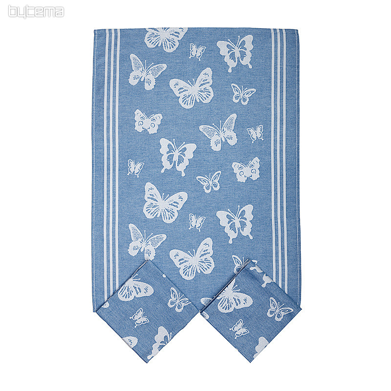 Towels BUTTERFLIES BLUE 3 pcs