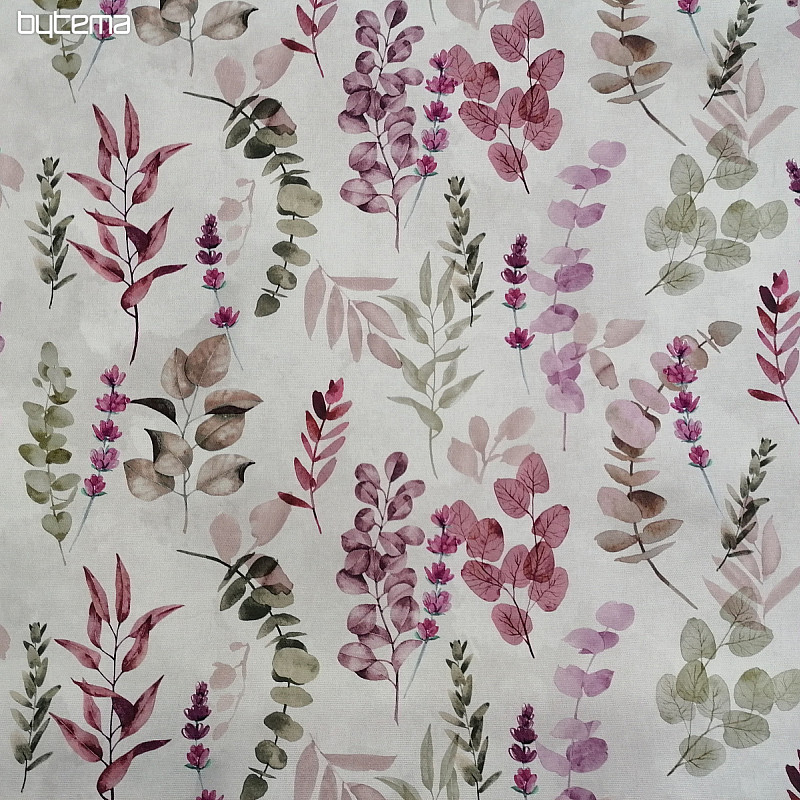 Decorative fabric LEAF lilac