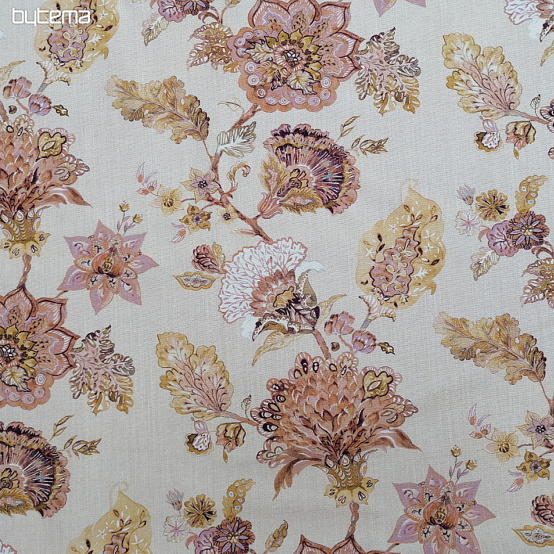 Decorative fabric FLOWERS pink