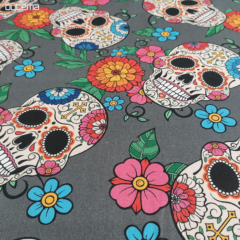 Decorative fabric TANIS skull