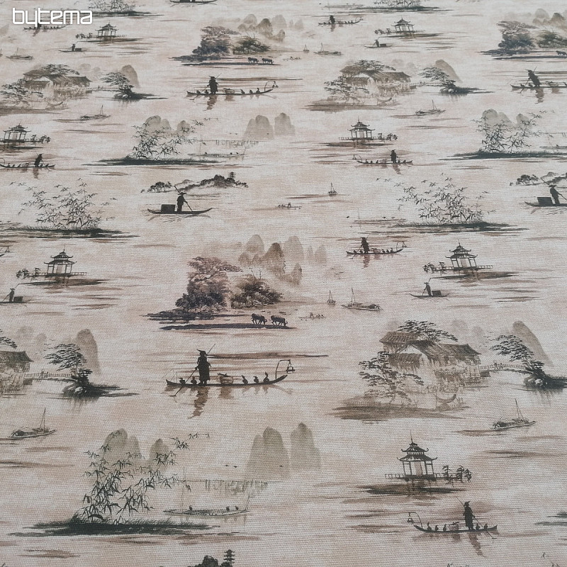 Decorative fabric PEKIN-G boats