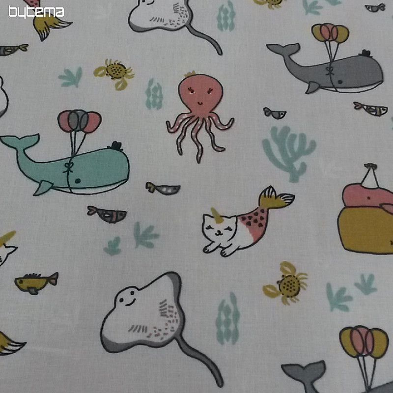 Cotton fabric SEA WORLD