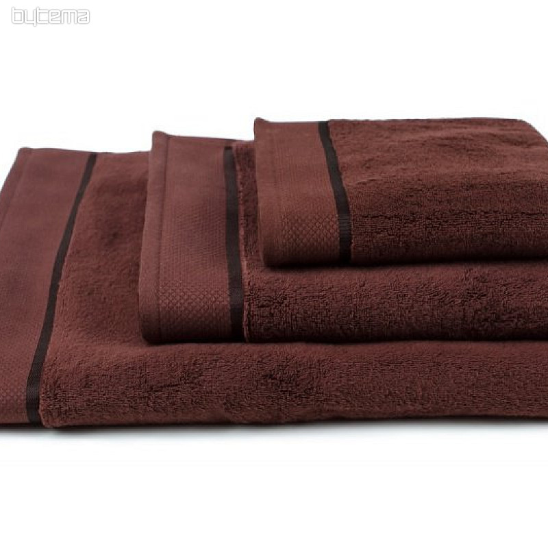 Towel and bath towel MICRO brown dark