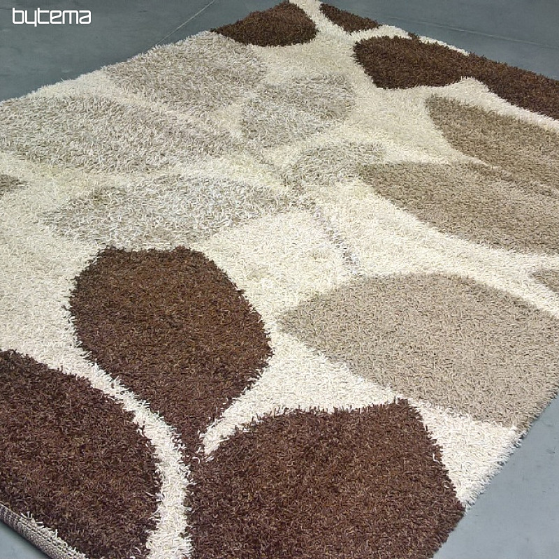 Piece carpet SHAGGY EXTRA leaves beige