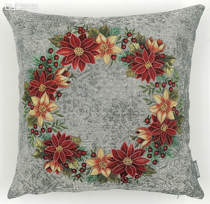 Holly Wreath Holiday Decorative Pillows