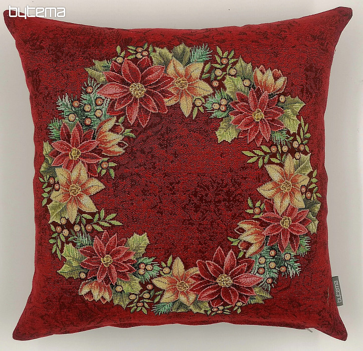 Holly Wreath Holiday Decorative Pillows