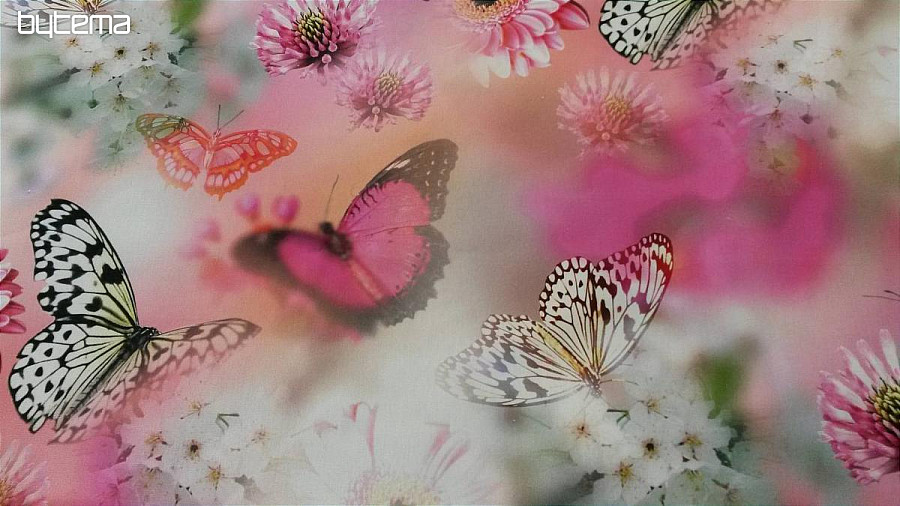 wallpaper butterfly pink 3d