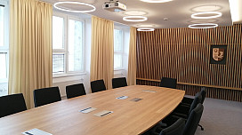 Curtains in the meeting room of the Kopřivnice Municipal Office