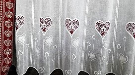 Stained glass curtain Heart