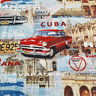 Decorative fabric CUBA retro design