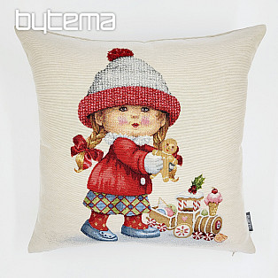 Christmas tapestry cover GIRL WITH A TOY