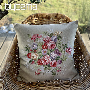 Tapestry cushion cover FLOWER BEIGE