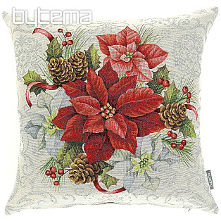 Christmas tapestry cover CHRISTMAS ROSE RED in the middle