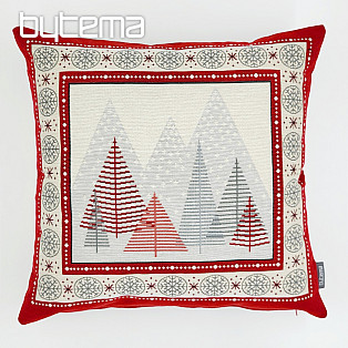 Christmas tapestry cover RED TREES