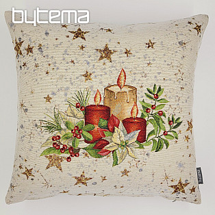 Christmas Tapestry Cover CANDLES ON THE STARS