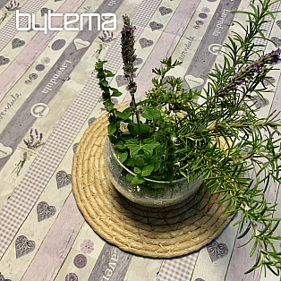 LAVENDER HEART tablecloth