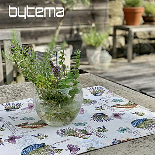 Tapestry tablecloth and shawl LAVANDER GARDEN 2