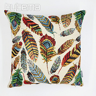 Tapestry cushion cover FEATHER BEIGE