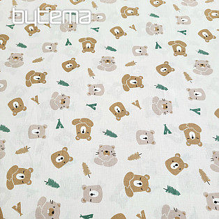 TEDDY AND BEAVER cotton fabric