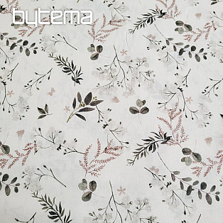 Cotton fabric FINE TWIGS beige