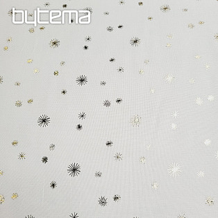 Cotton CANVAS fabric GOLD STARS