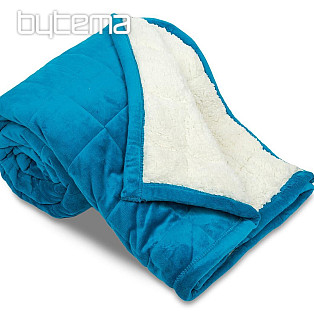 Microfiber blanket EXTRA SOFT sheep stitch TURQUOISE