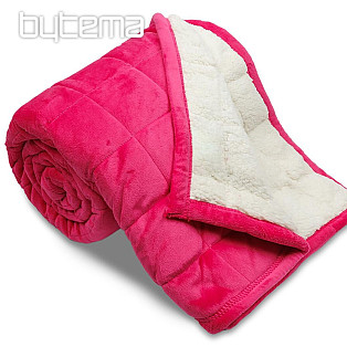 Microfiber blanket EXTRA SOFT sheep stitch PINK