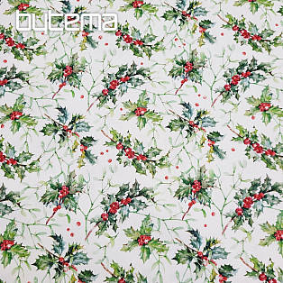 Christmas decorative fabric HOLLY